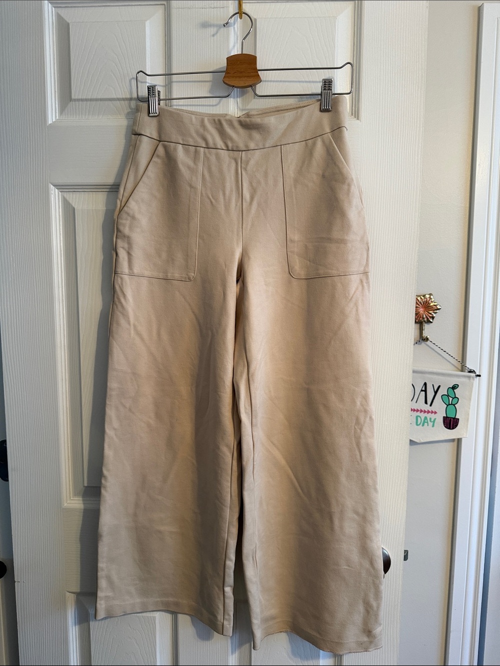 Zac & Rachel Neutral Beige Wide-Leg Pants